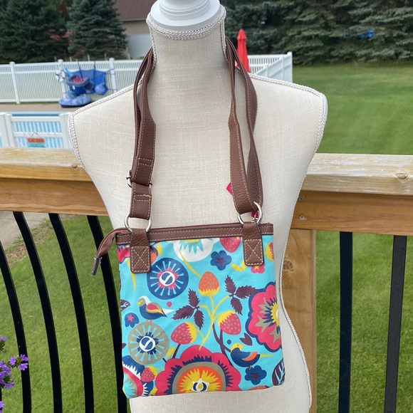 Lily Bloom Brightly Patterned, coated “thermoplastic“ Crossbody and More Bag! - Picture 11 of 11